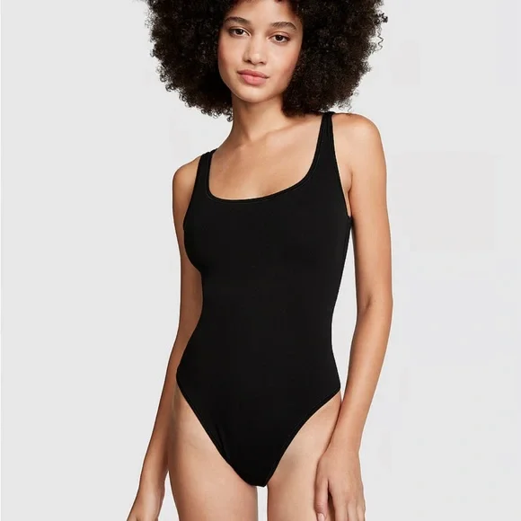 NWT Set of 2 VS Pink Base Cotton Bodysuits - Picture 5 of 11